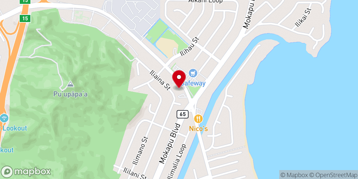 Map showing location of Windward United Church of Christ