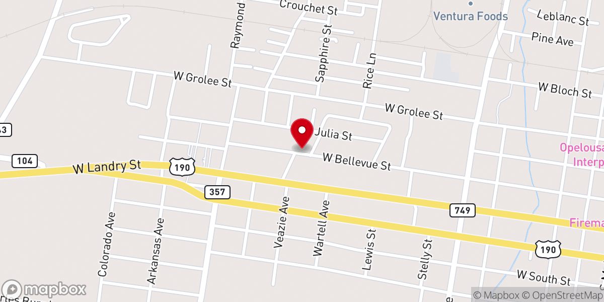 Map showing location of St Paul Baptist Church