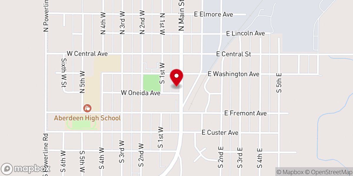 Map showing location of ABERDEEN AMERICAN LEGION