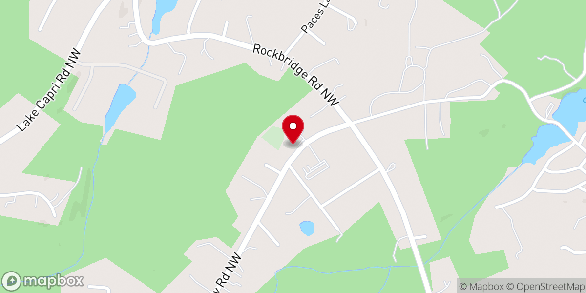 Map showing location of Crawfordsville Baptist Church