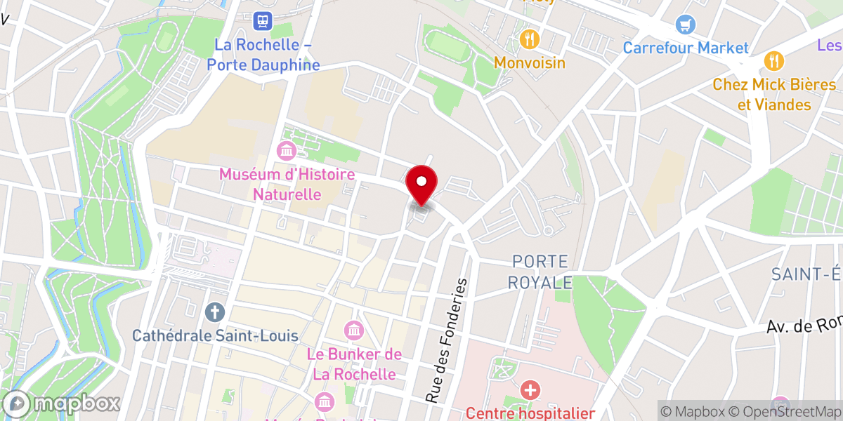 Map showing location of Parking en enclos Cacaud