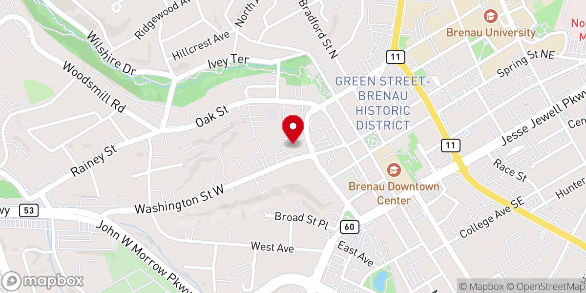 Map showing location of St Paul United Methodist Church