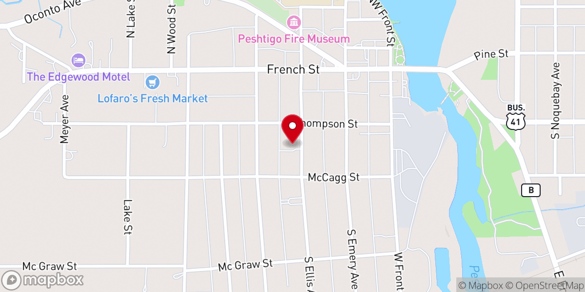 Map showing location of Zion Lutheran Child Development Center