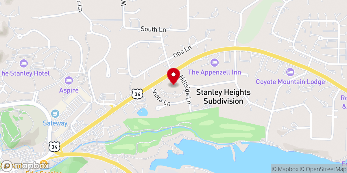 Map showing location of Our Lady of the Mountains Catholic Church