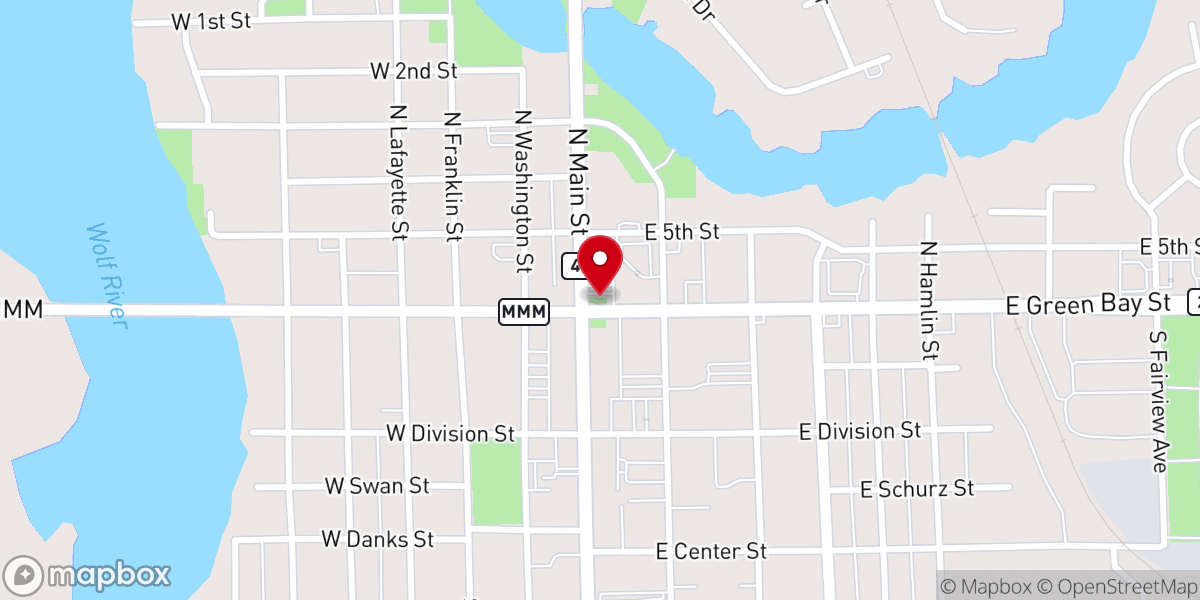 Map showing location of Hope. Church