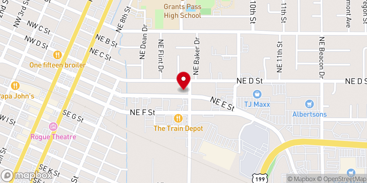 Map showing location of Abundant Life Spiritual Center