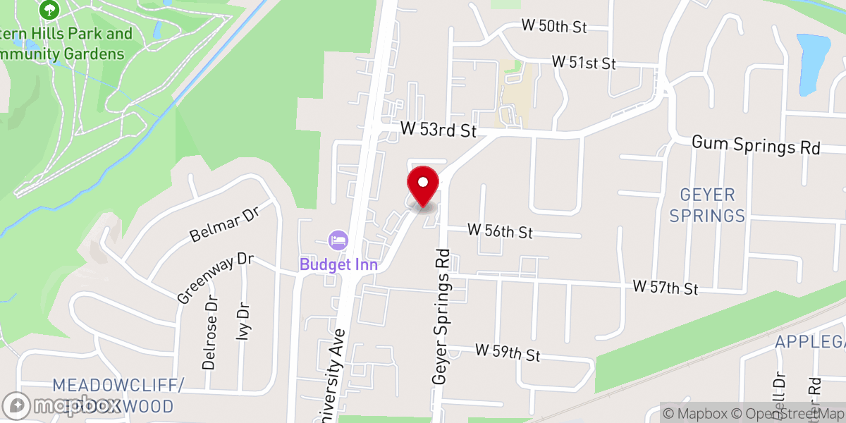 Map showing location of Geyer Springs United Methodist