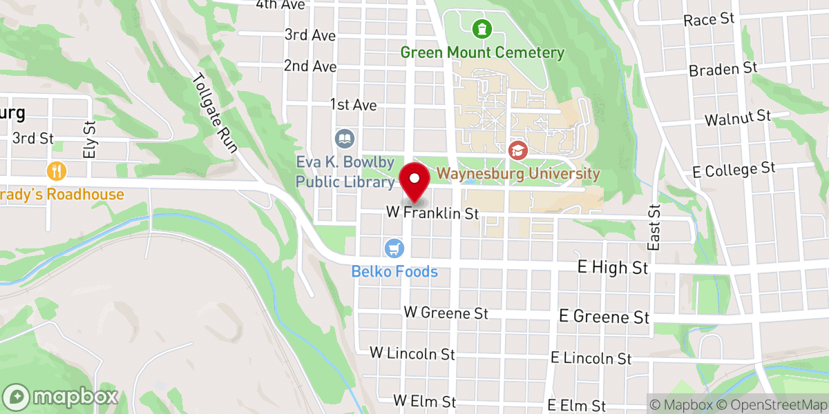 Map showing location of First United Methodist Church