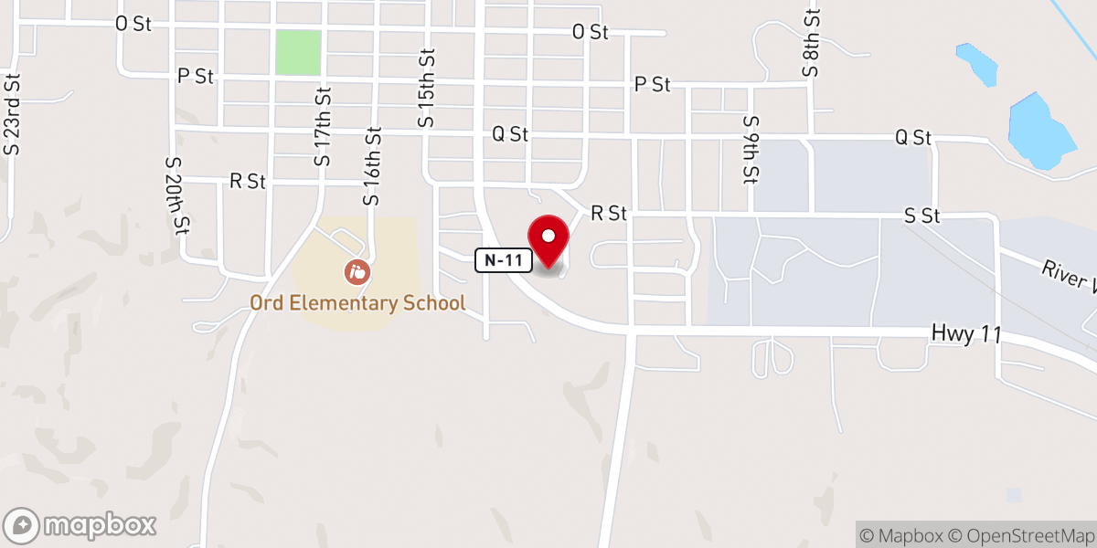 Map showing location of Heartland Assembly of God Church