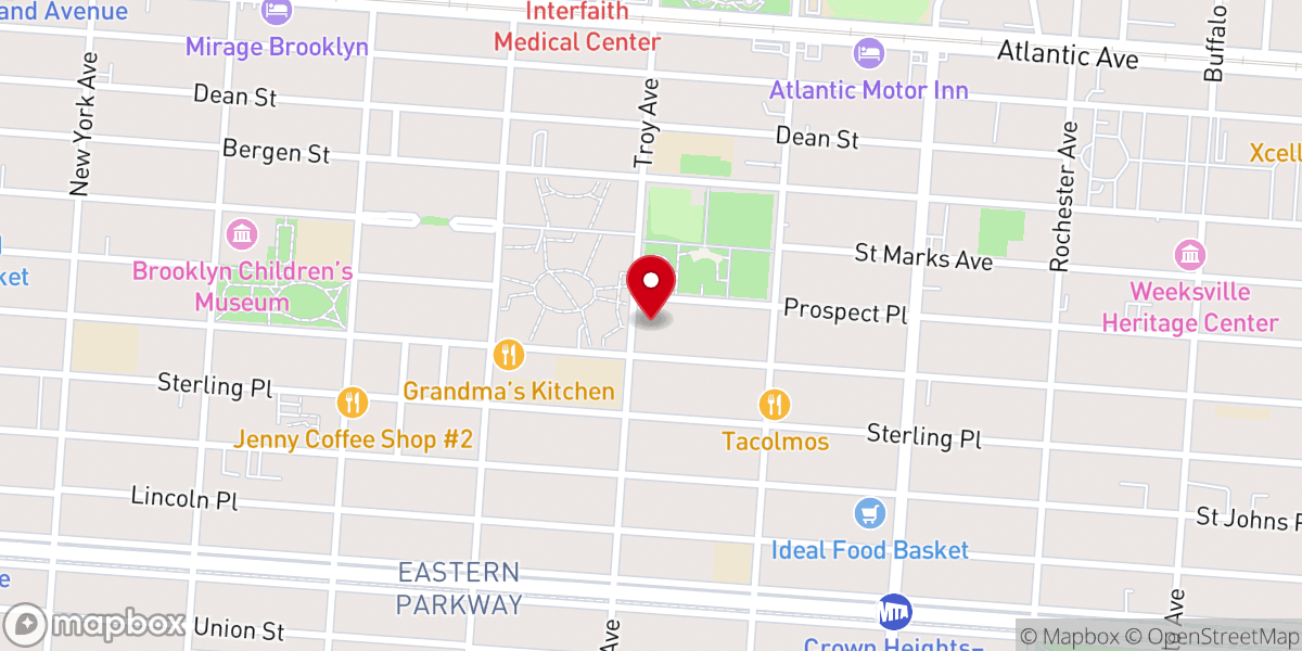 Map showing location of Bratton Memorial Tabernacle COGIC