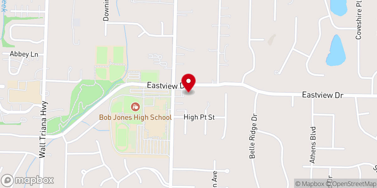 Map showing location of Valley Presbyterian Church