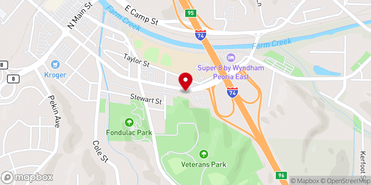 Map showing location of Immanuel Evangelical Lutheran Church