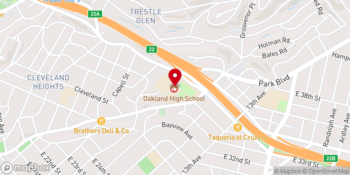 Map showing location of Anthem Oakland