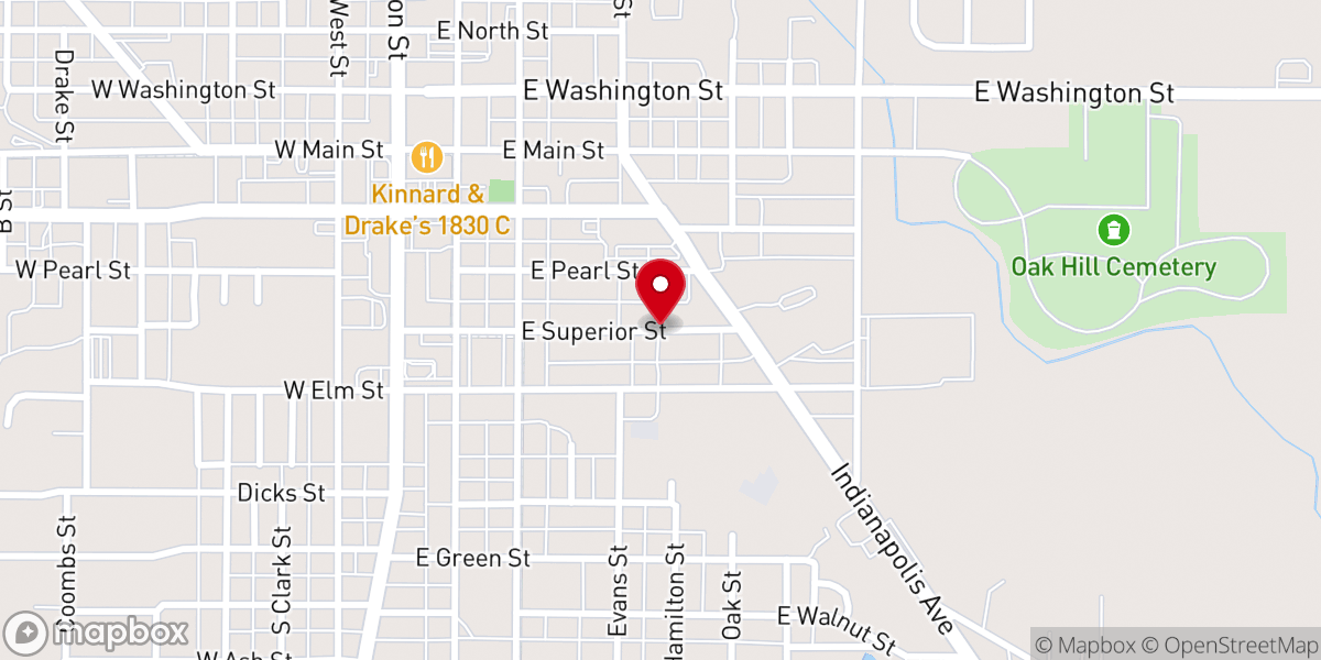 Map showing location of Dover Christian Church Inc