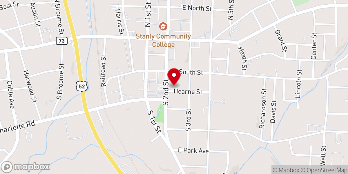Map showing location of Second Street Presbyterian