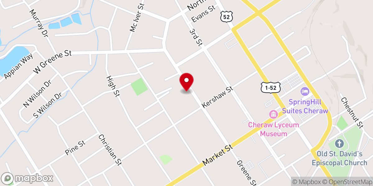 Map showing location of Wesley United Methodist Church
