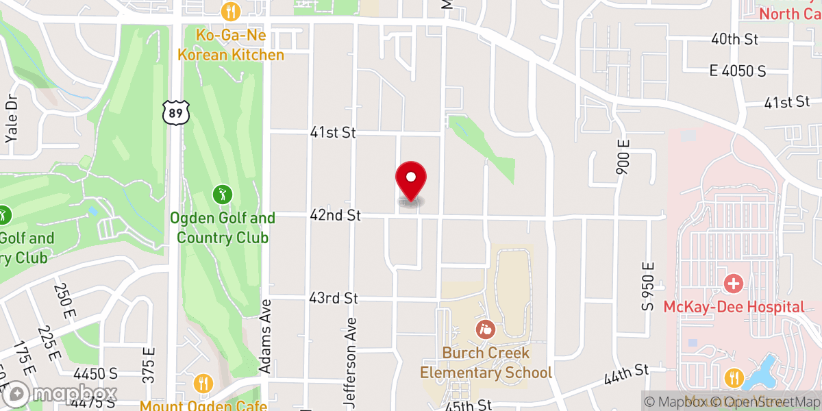 Map showing location of Transfiguration Greek Orthodox Church