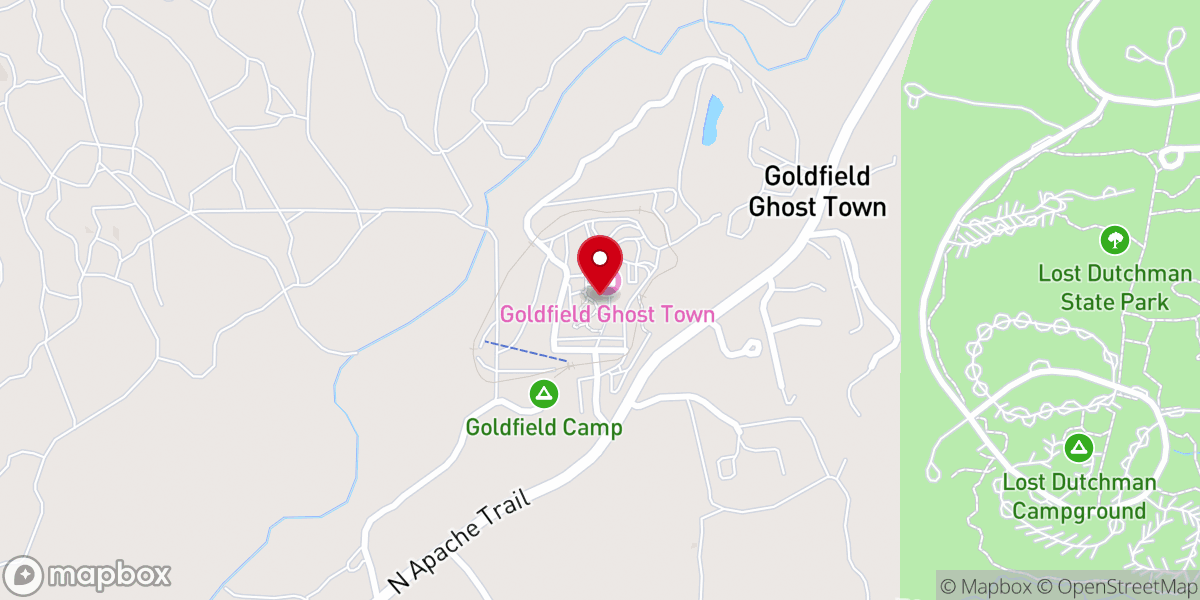 Map showing location of Chapel At Goldfield Ghosttown