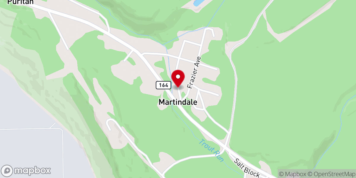 Map showing location of Martindale Alliance Church