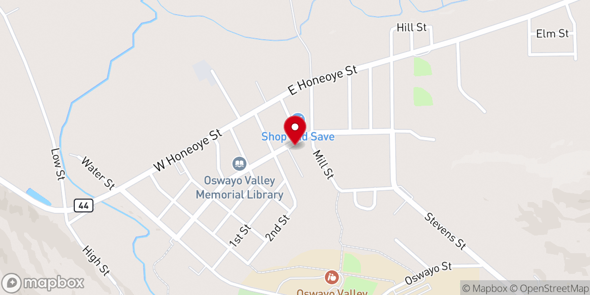 Map showing location of First Baptist Church
