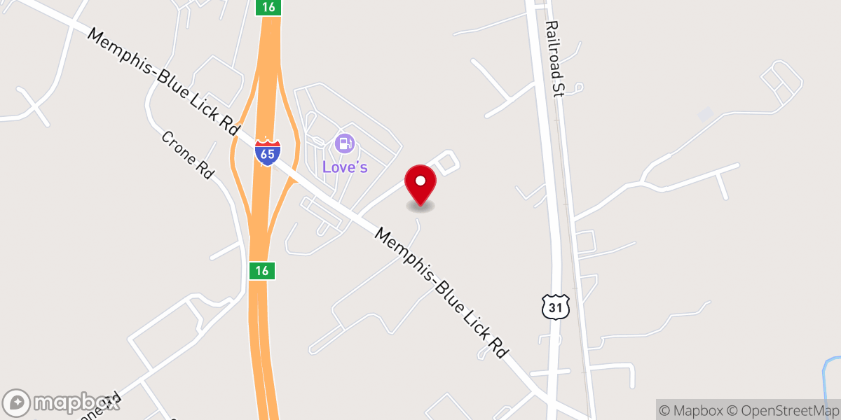 Map showing location of Memphis Christian Church