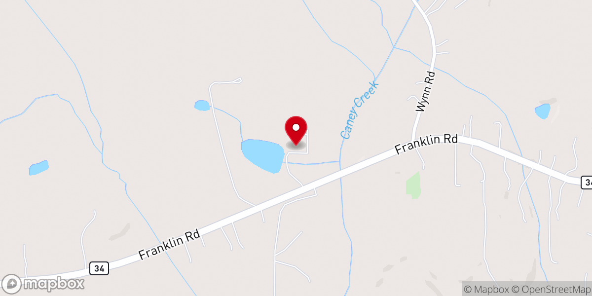 Map showing location of The Church of God of the Union Assembly, Newnan, GA