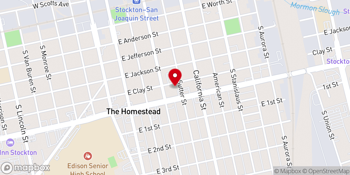 Map showing location of Unity Memorial Church of God in Christ