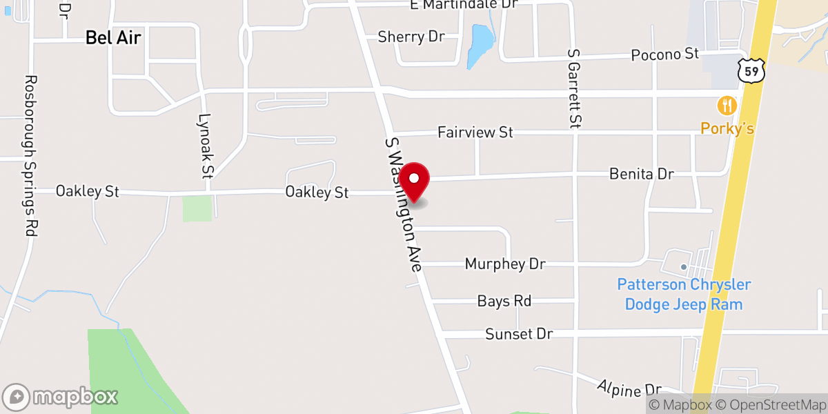 Map showing location of Fairview Cumberland Church