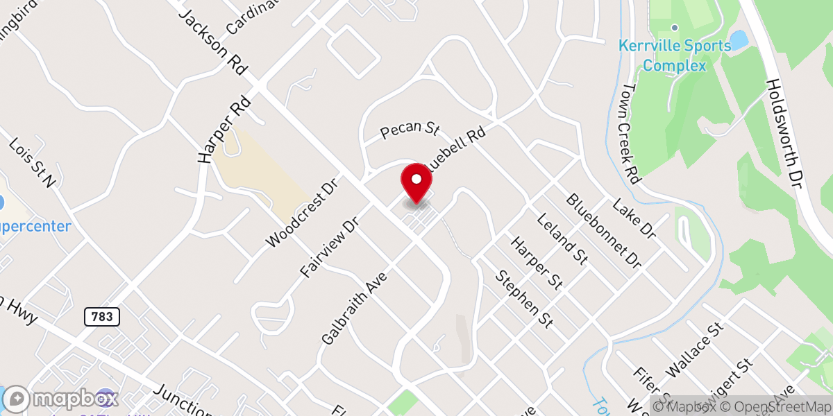 Map showing location of Trinity Baptist Church