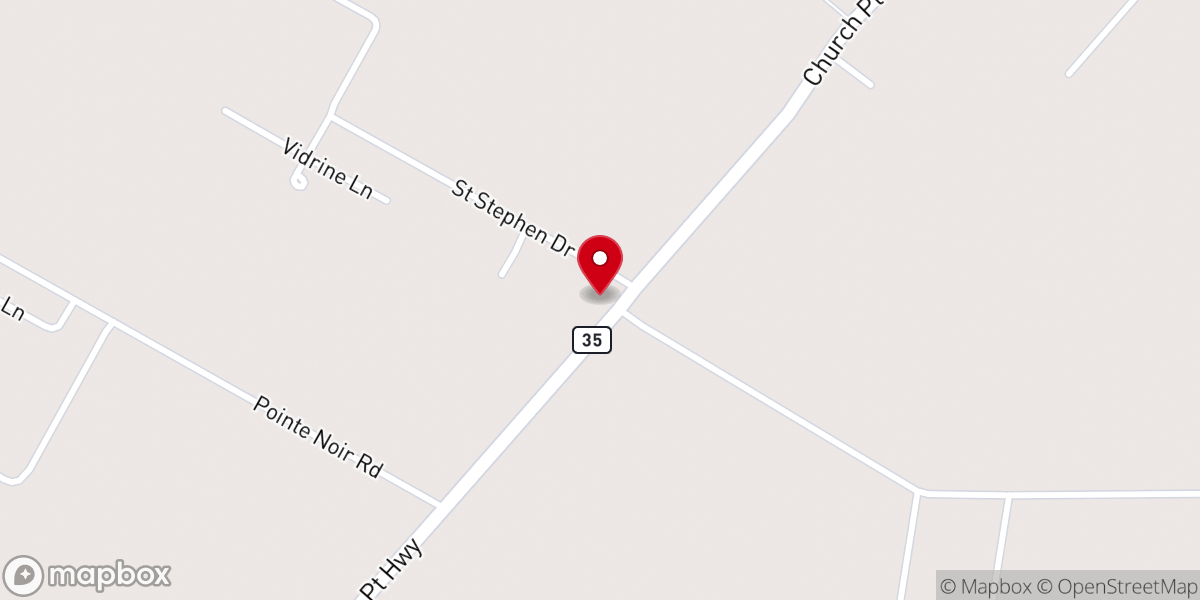 Map showing location of Redemption Church of Greater Acadiana, Inc.