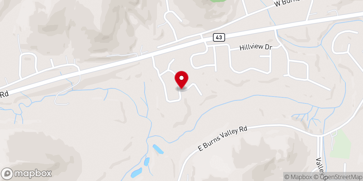 Map showing location of Brookside Church