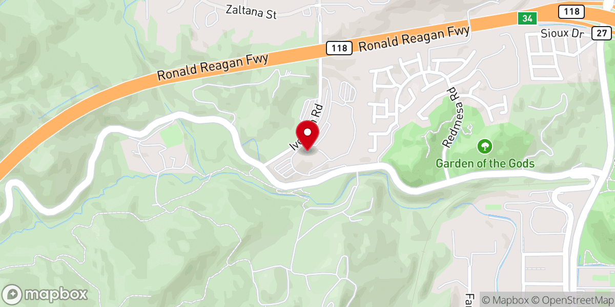 Map showing location of The Church at Rocky Peak