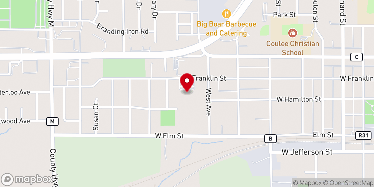 Map showing location of Presbyterian Church