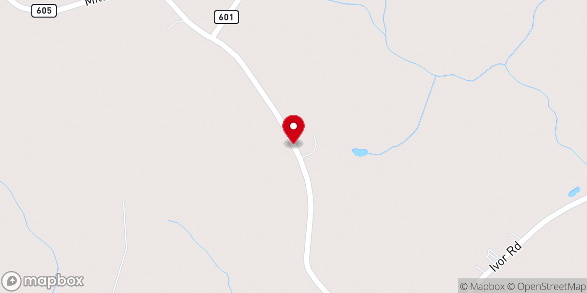 Map showing location of Millfield Baptist Church