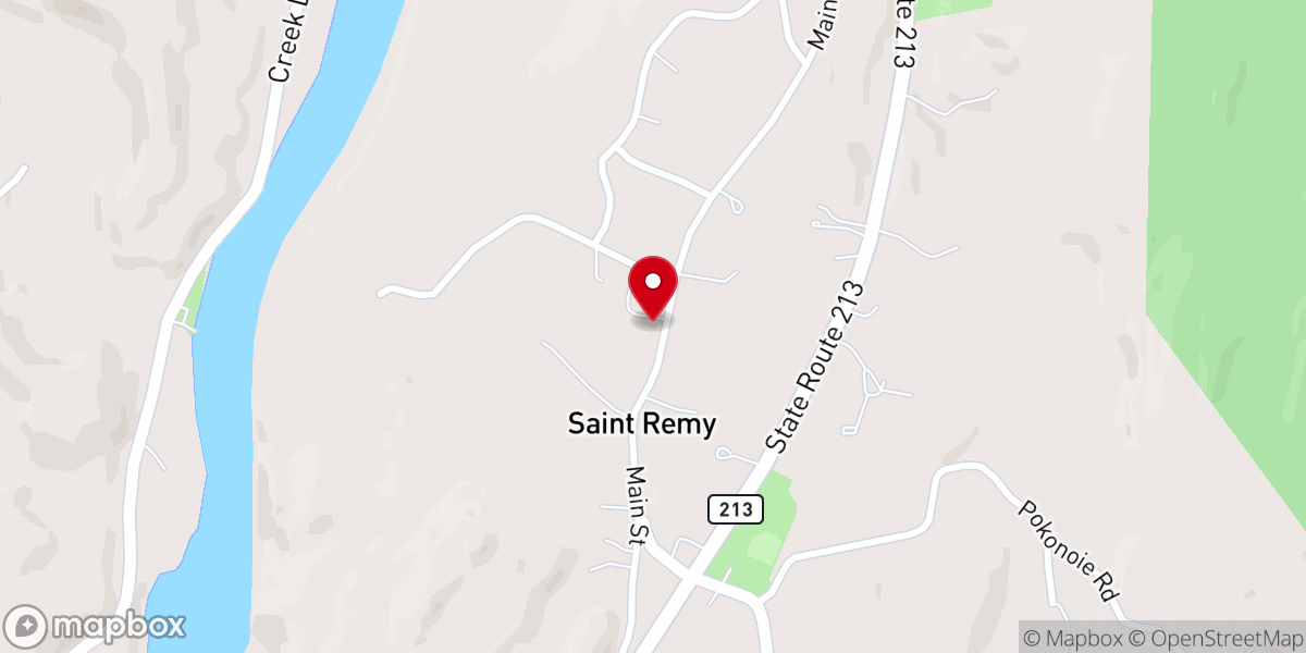 Map showing location of Saint Remy Reformed Church