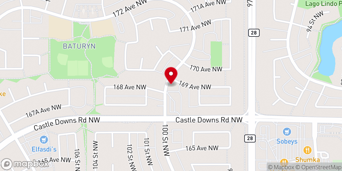 Map showing location of Northwest Pentecostal Assembly