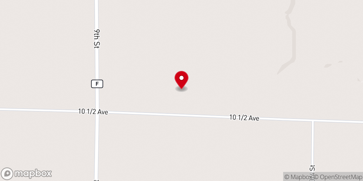 Map showing location of Hillcrest Mennonite Church