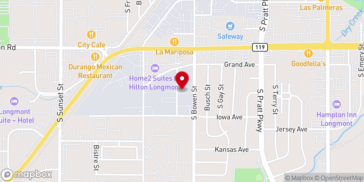 Map showing location of St. John the Baptist Food Bank