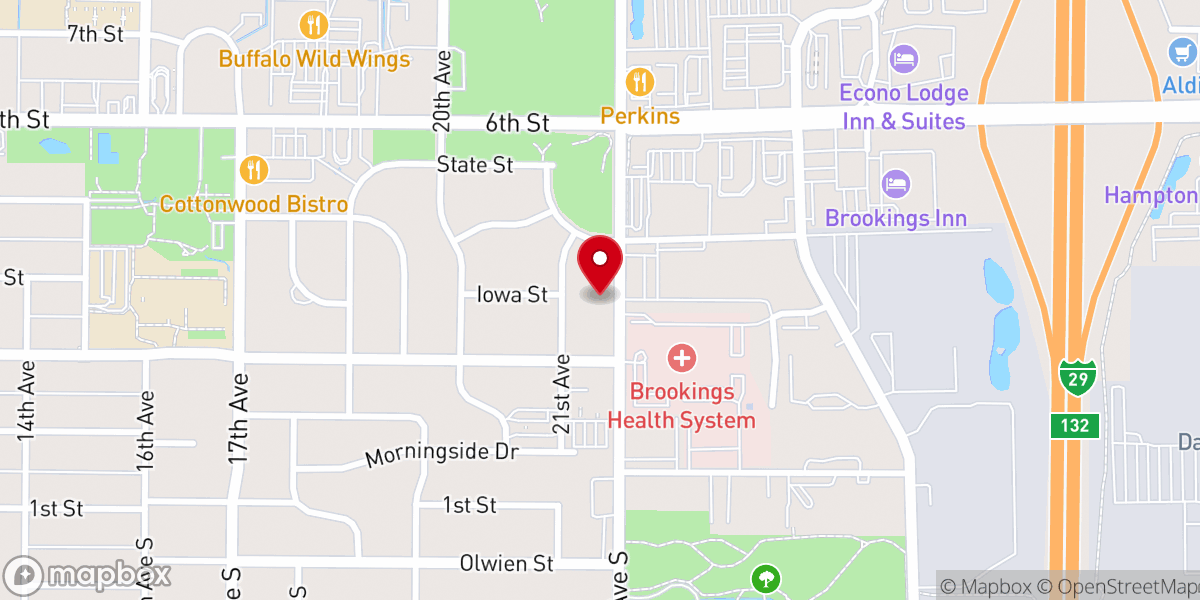 Map showing location of Gayle Chapel - Brookings Home Team pwrd by Century 21 Krogman & Company