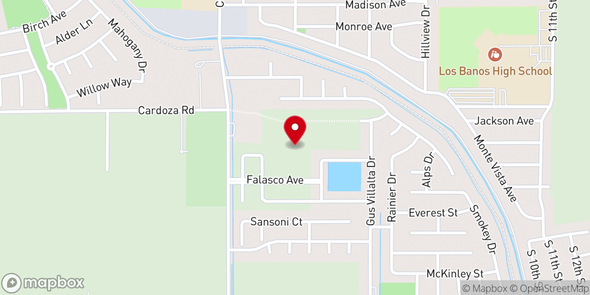Map showing location of Cornerstone Church Los Baños