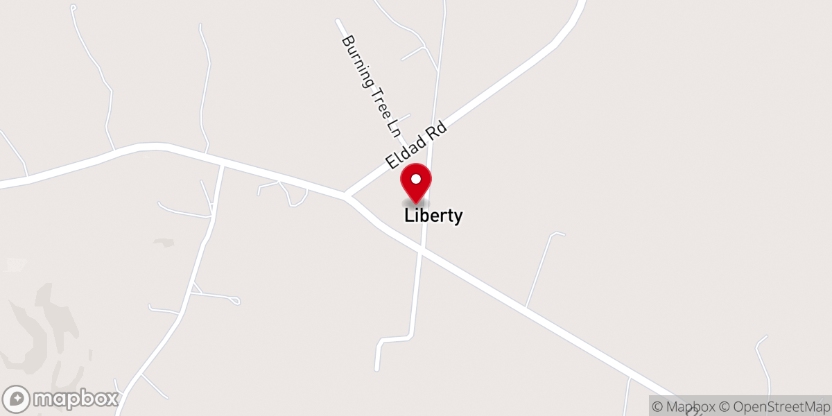 Map showing location of Liberty Church of Christ