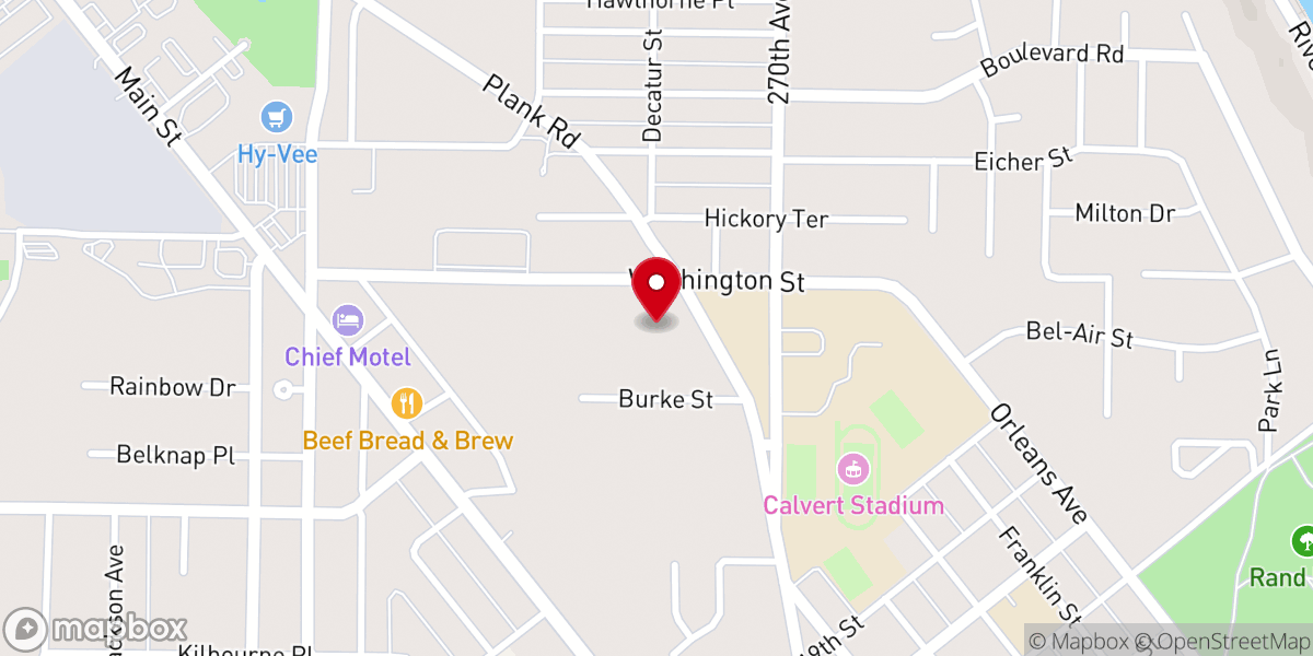 Map showing location of Trinity United Methodist Church