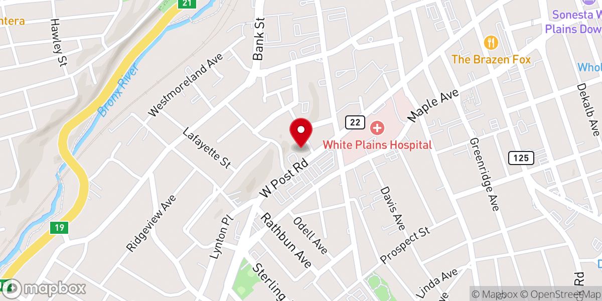 Map showing location of Calvary Baptist Church