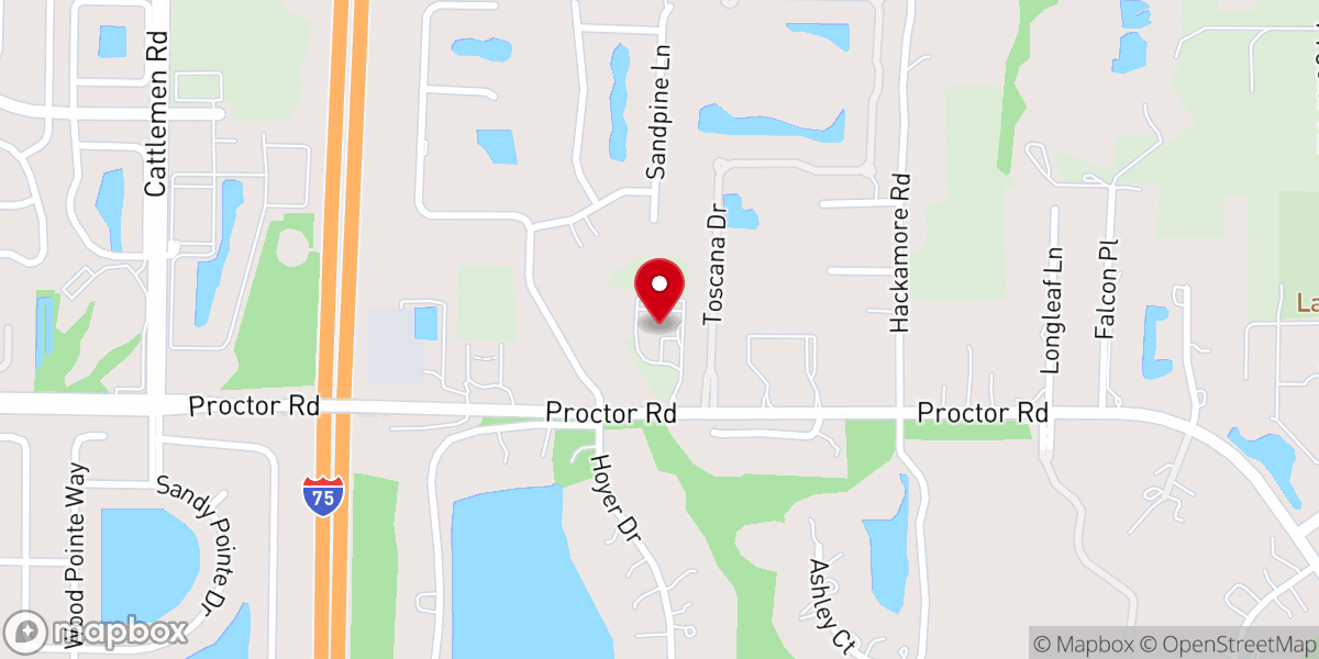 Map showing location of Abundant Life Church