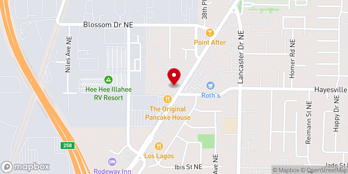 Map showing location of Word of Life Church