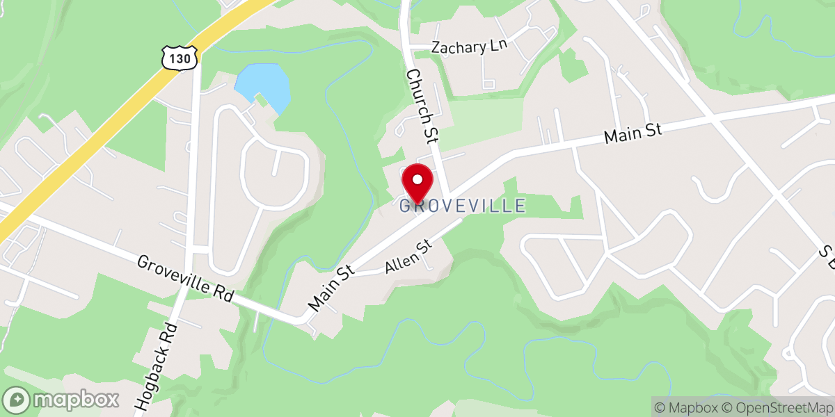 Map showing location of New Horizon Baptist Church