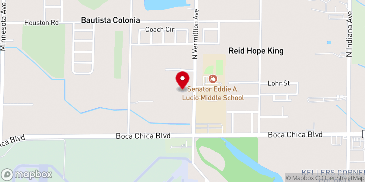 Map showing location of Iglesia Horeb