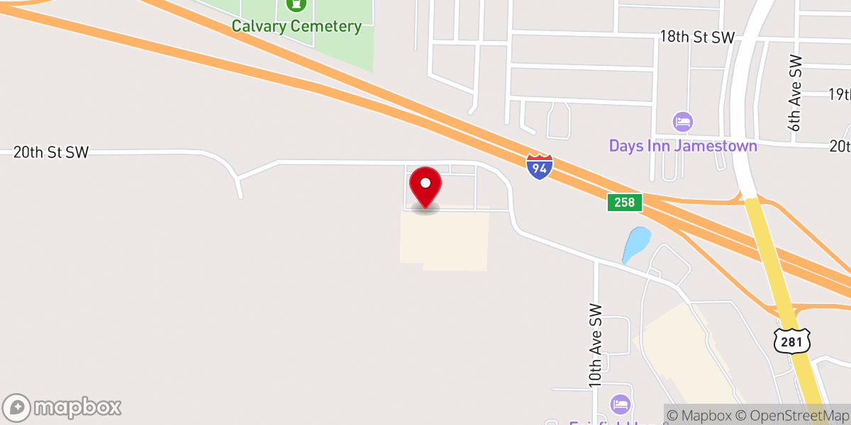 Map showing location of Menards