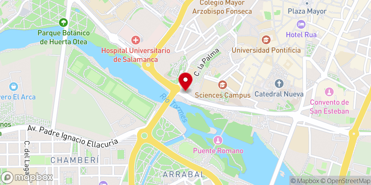 Map showing location of Iglesia de San Lorenzo (restos)