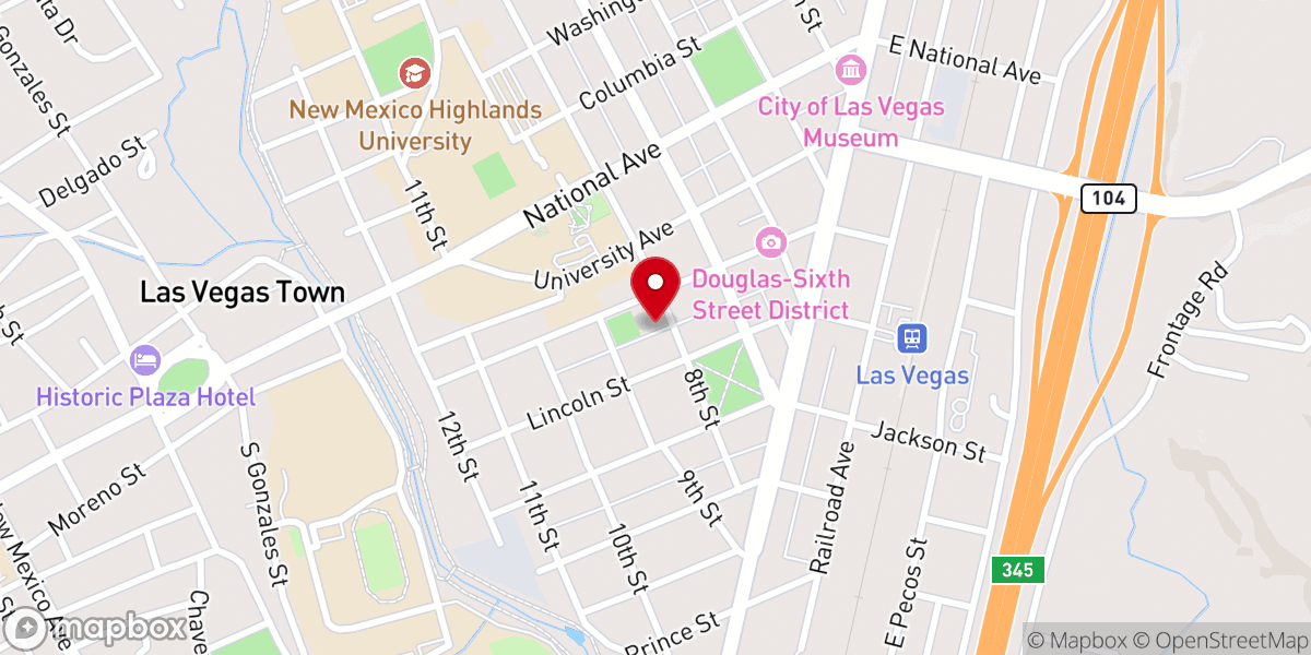 Map showing location of Aposento Alto Assembly of God Church